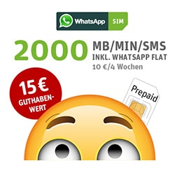 WhatsApp SIM - flexibler Prepaid Tarif im E Plus Netz